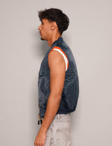 Bomber Gilet in Navy