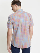 Ben Sherman Mini Gingham Short Sleeve Shirt For Men in Snow White, 2XL-5XL