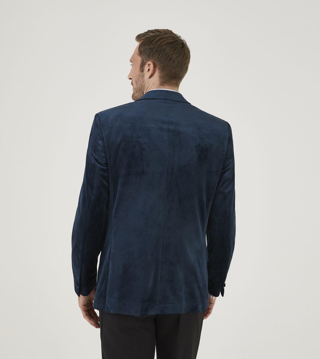 Skopes Tailored Fit Velvet Sports Jacket Jive Size 52 - 62, Black, Teal