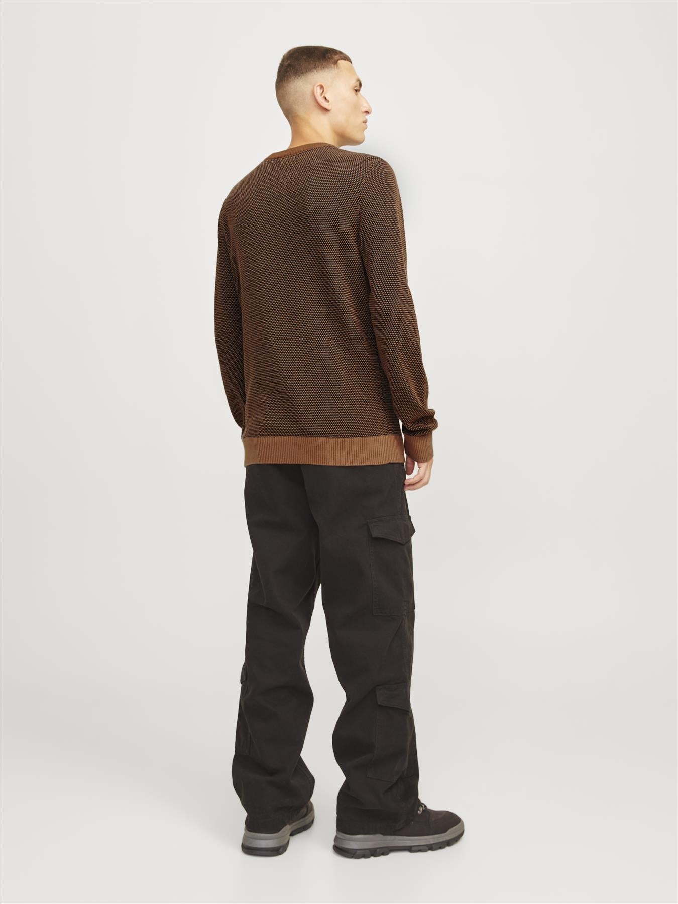 Jack & Jones Knit Crew Neck With Long Sleeves For Men (JJEGLOBE) in 6 Colours, L-XL