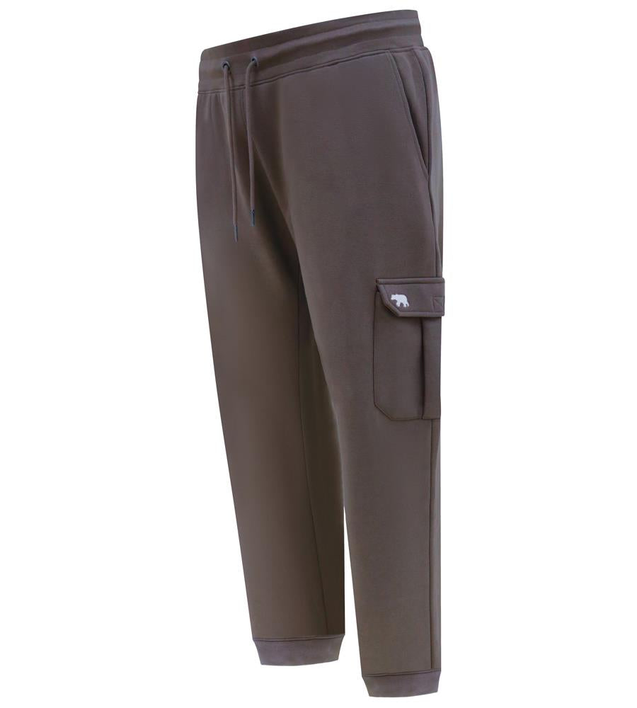 D555 EDINBURGH 2 Khaki Cargo Pocket Joggers For Men (Tall) With Ribbed Cuffs in Khaki, LT-1XLT