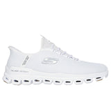 Skechers Slip On Sneaker Shoe For Men Glide-Step Noxus Slip-Ins Stretch Lace in White, 5.5-13