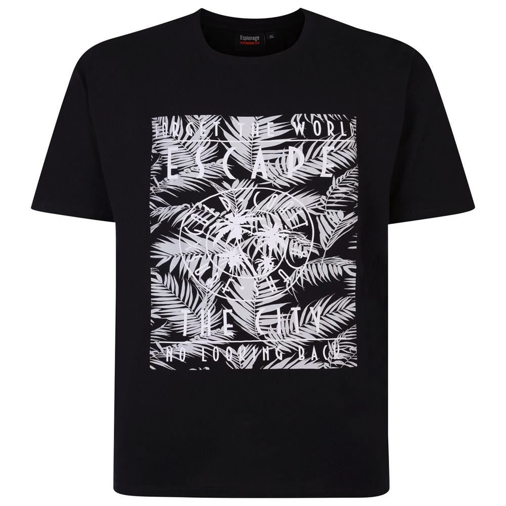 Espionage (T370) Men's Plus Size Escape The City T-Shirt in 4 Colour Options 2XL to 8XL