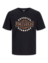 JACK & JONES Plus Size Short Sleeve Brand Logo T-Shirt for Men in 2 Colours, 2XL-6XL