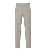 Skopes Tailored Fit Charlie Suit Trouser For Men in Stone Beige Check, 30W-58W
