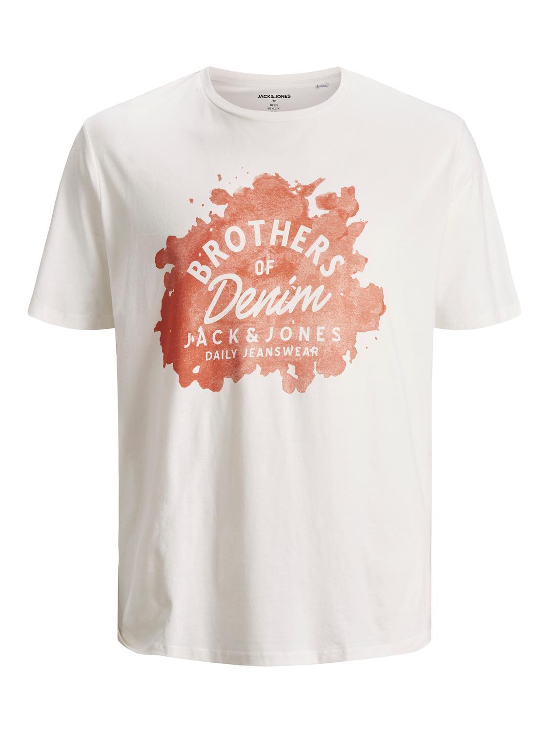 Jack & Jones Mens Crew Neck Plus Size Printed Tee (Tanner), Multiple Options