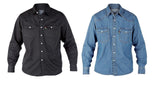 Duke Western Style Long Sleeve Denim Shirt in Size Small to XXL  2 Colours