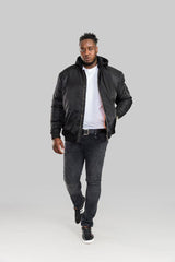 Duke - D555 Bomber Jacket With Detachable Fleece Hood In Black 2Xl-6Xl