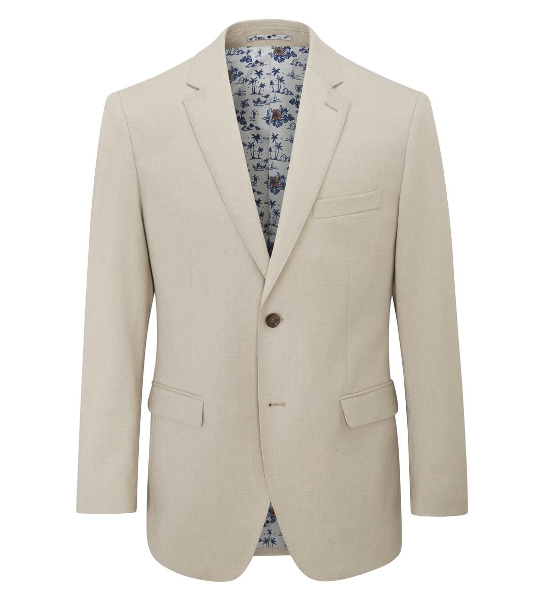 Skopes Caspian Suit Tailored Fit Jacket For Men in Stone Beige, 36S-64L