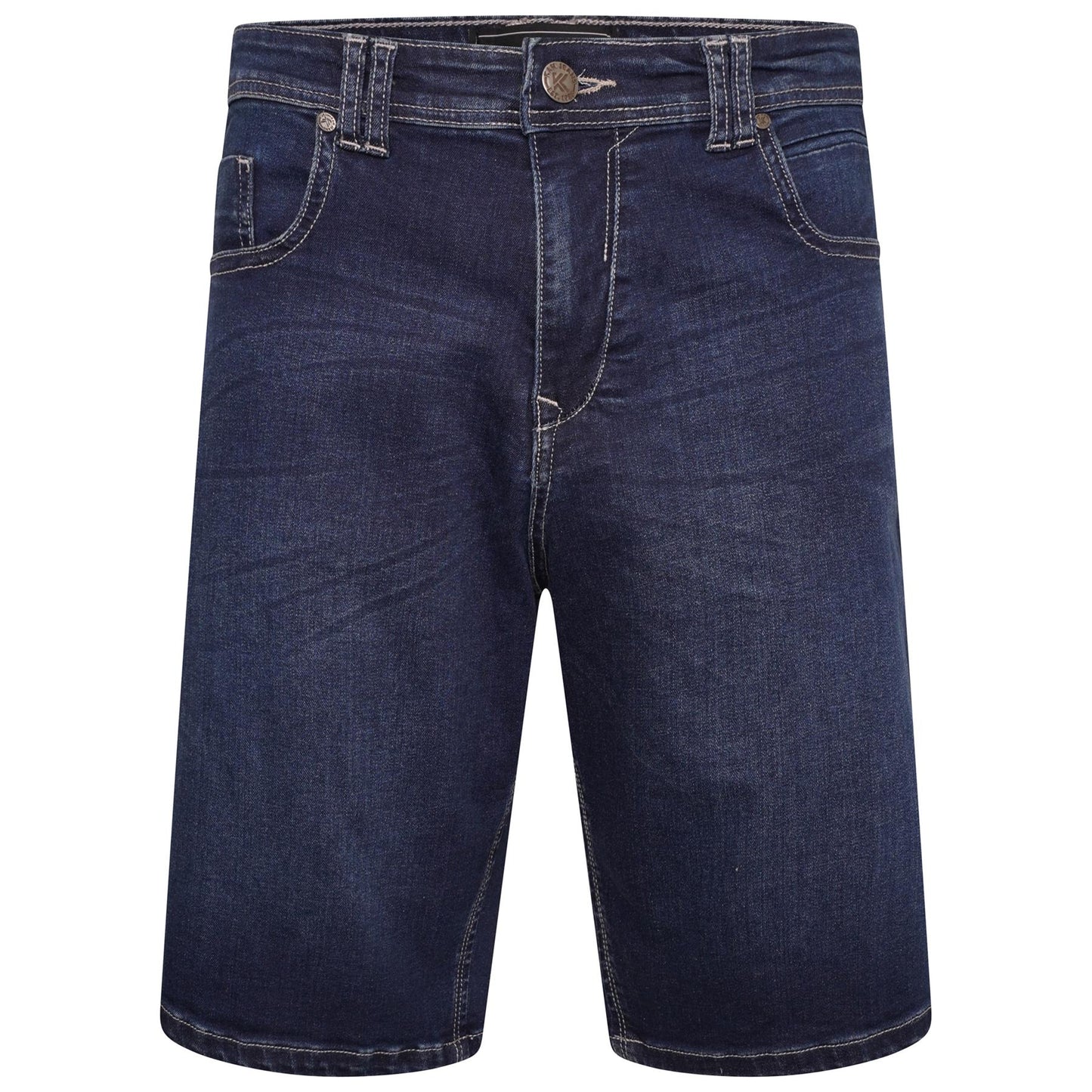KAM Mens Plus Size Denim Shorts with Emboss in 2 Colour Options 40 to 60