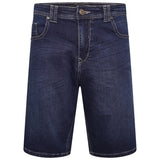 KAM Mens Plus Size Denim Shorts with Emboss in 2 Colour Options 40 to 60