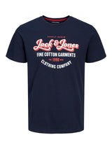 Jack & Jones Men's Plus Size Short Sleeves T-Shirt Size 1XL to 6XL, Multicolours