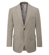 Skopes Calvados Linen Blend Tailored Fit Suit Jacket For Men in Stone Beige, 36S-62L