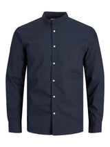 Jack & Jones Plus (12245367) Grandad Long Sleeve Plain Shirt in 3 Colour Options 1XL to 6XL