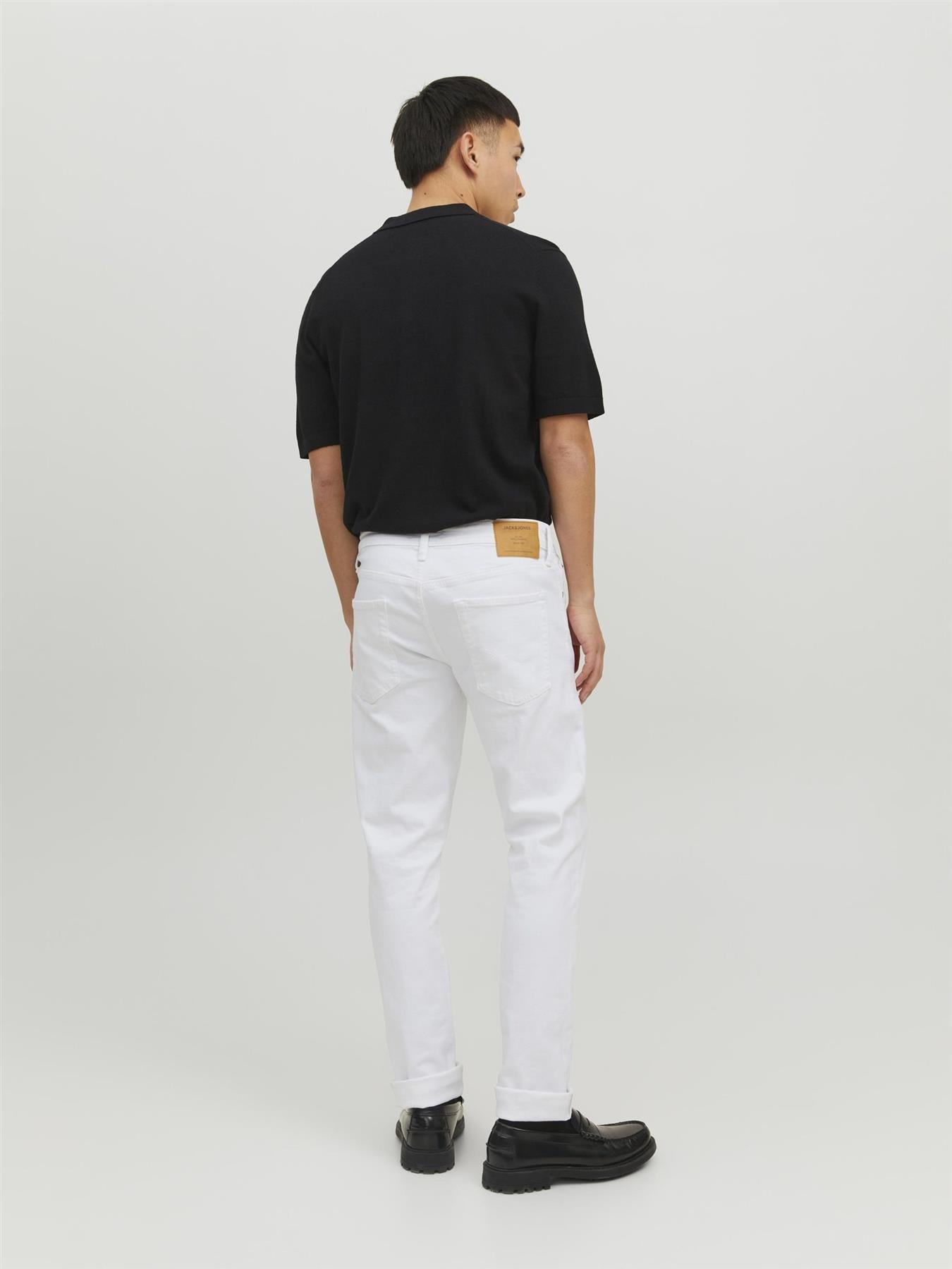Jack & Jones Slim Fit Jeans For Men (JJIGLENN JJORIGINAL MF 221 SN) in White, 31W