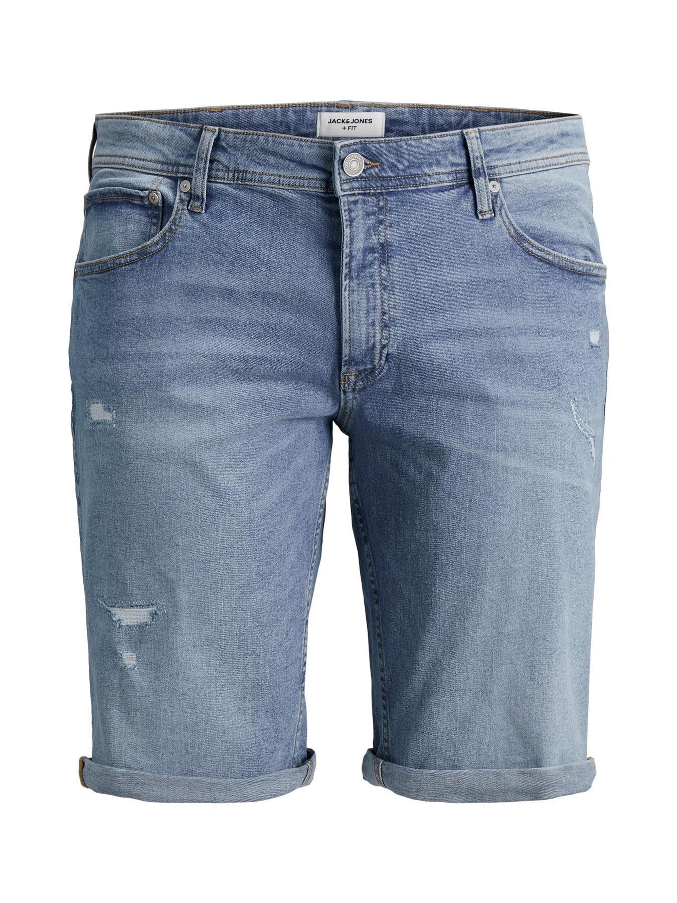 Jack & Jones Mens Plus Size Short in Stonewash Blue