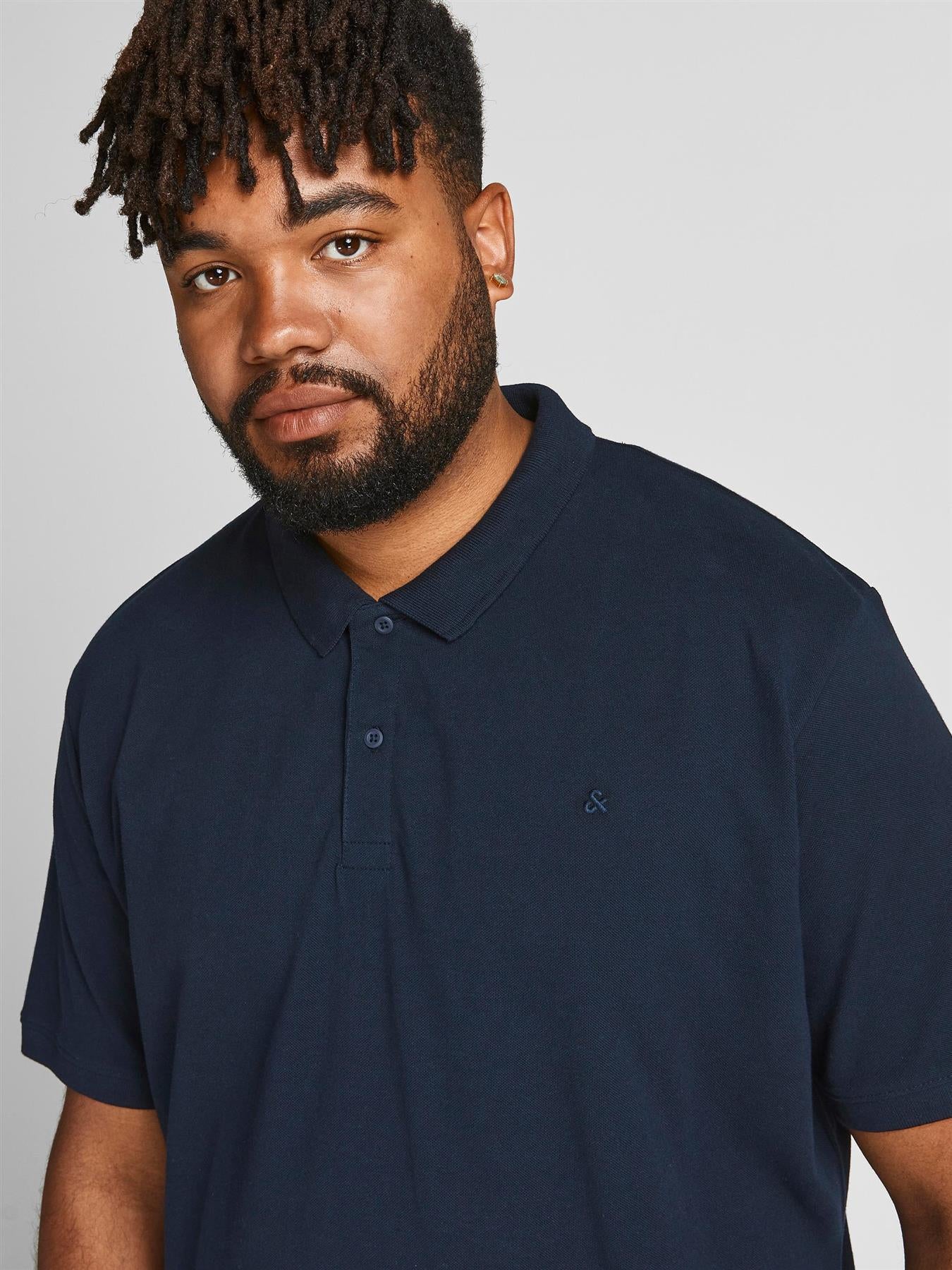 Jack & Jones Plus Size Men's Pique Basic Polo in XL-6XL, 3 Colours