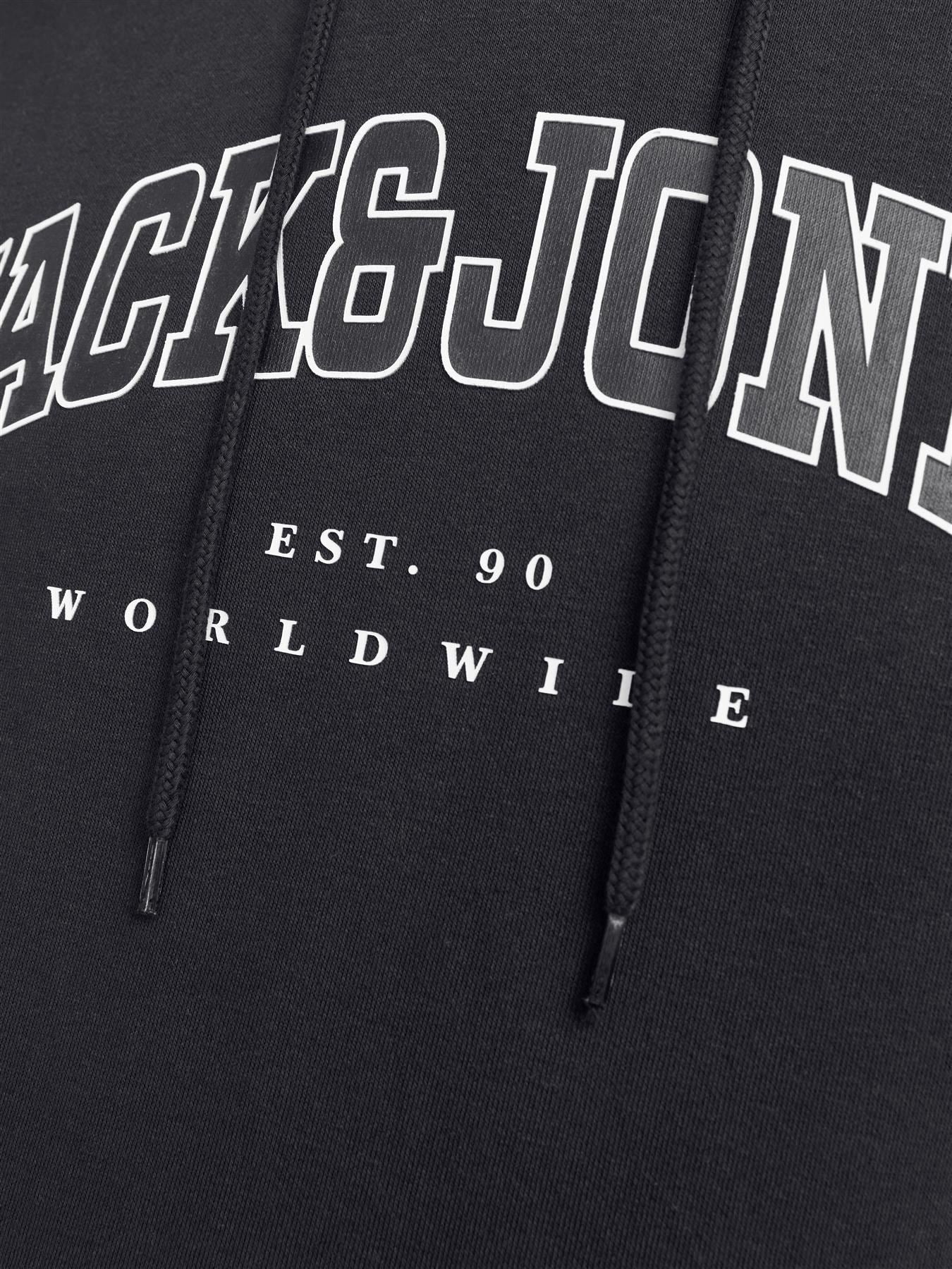 Jack & Jones Sweatshirt Hoodie For Men (JJECALEB VARSITY) in 5 Colours, L-XL