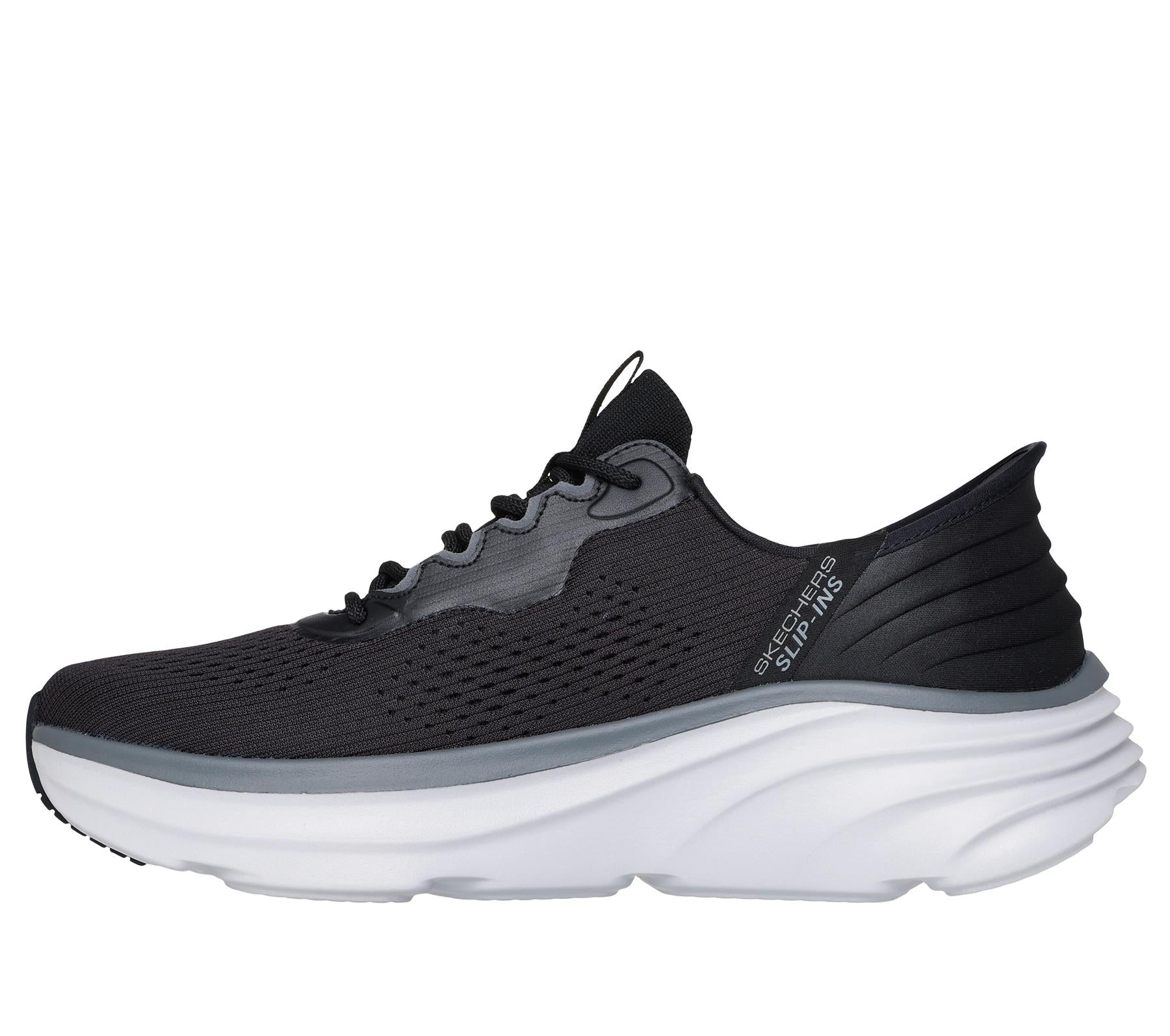Skechers Slip On Shoe For Men D'Lux Vapor Slip-Ins With Lace-up in Black/Charcoal, 5.5-13