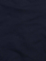 Flannel Herringbone Spread Collar Shirt in Dark Sapphire Navy