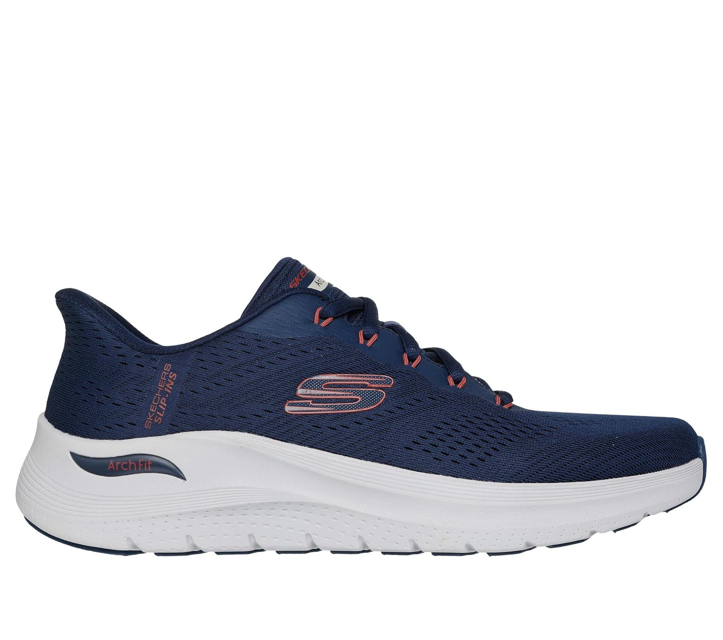 Skechers Slip On Shoe For Men Arch Fit 2.0 Lestur Slip-Ins in Navy/Red, 5.5-15
