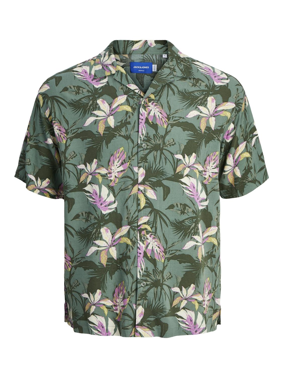 Jack & Jones JORLUKE TAMPA AOP Short Sleeve Printed Shirt for Mens, 1XL-6XL