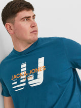 Jack & Jones (12245446) Men's JJHUNCHO Crew Neck T-Shirt in 3 Color Options 1XL to 6XL