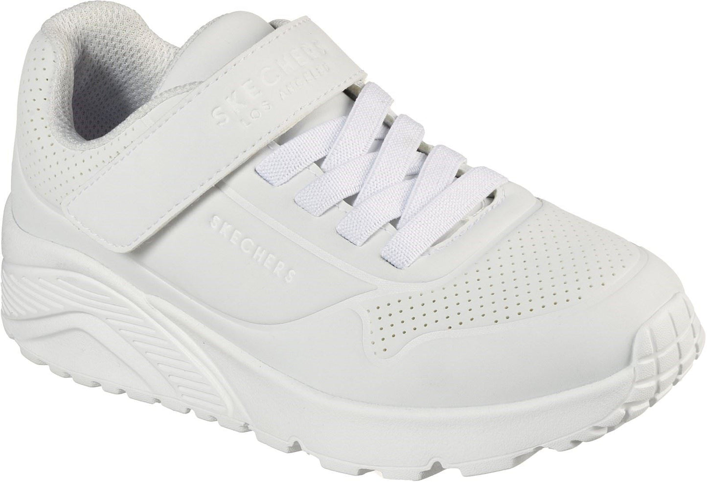 Skechers Uno Lite Vendox School Shoes Boys BTS in White Synthetic & Trim