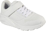 Skechers Uno Lite Vendox School Shoes Boys BTS in White Synthetic & Trim