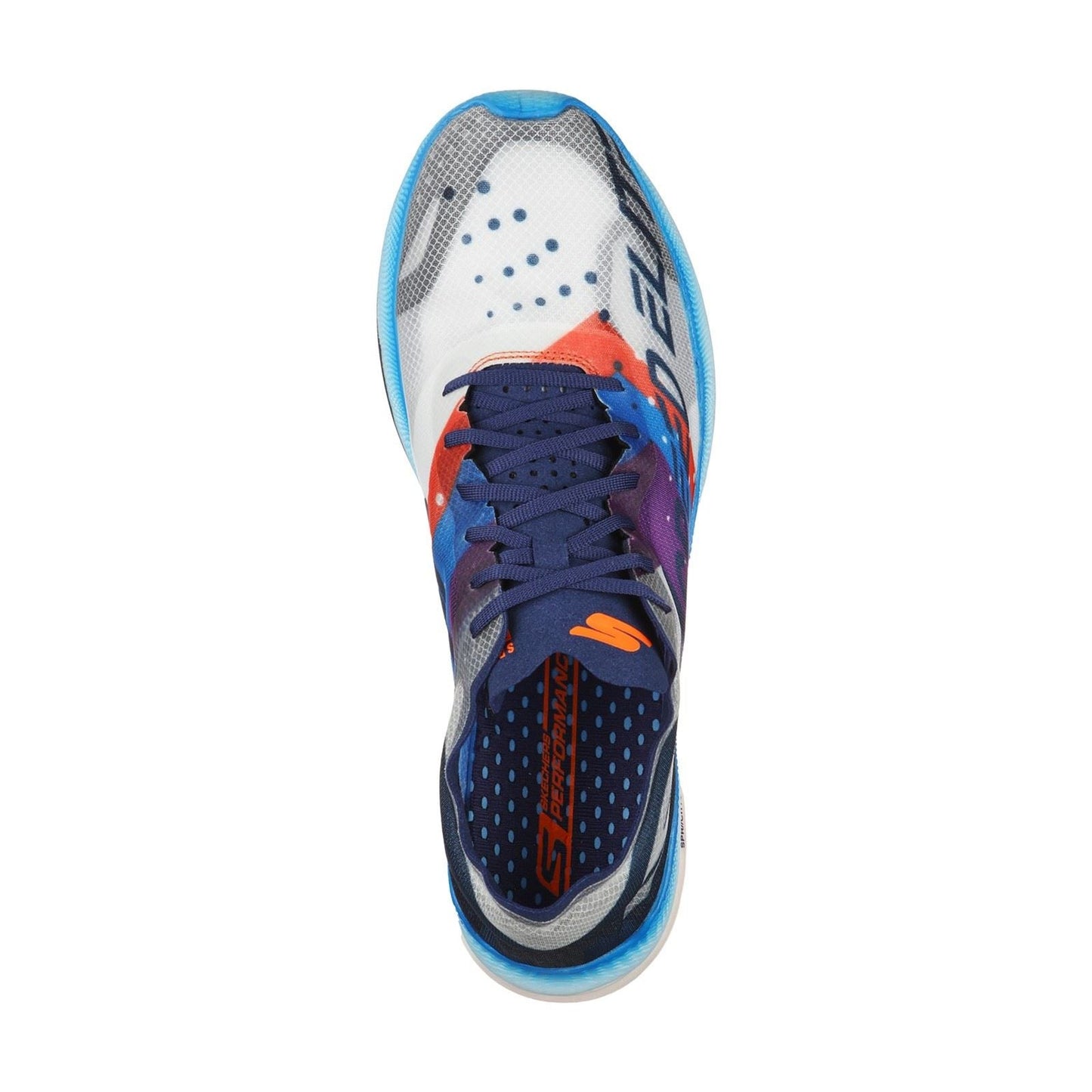 Skechers (GAR55221) Men's Go Run Speed Elite Sports Shoes in White/Multi 7 to 12