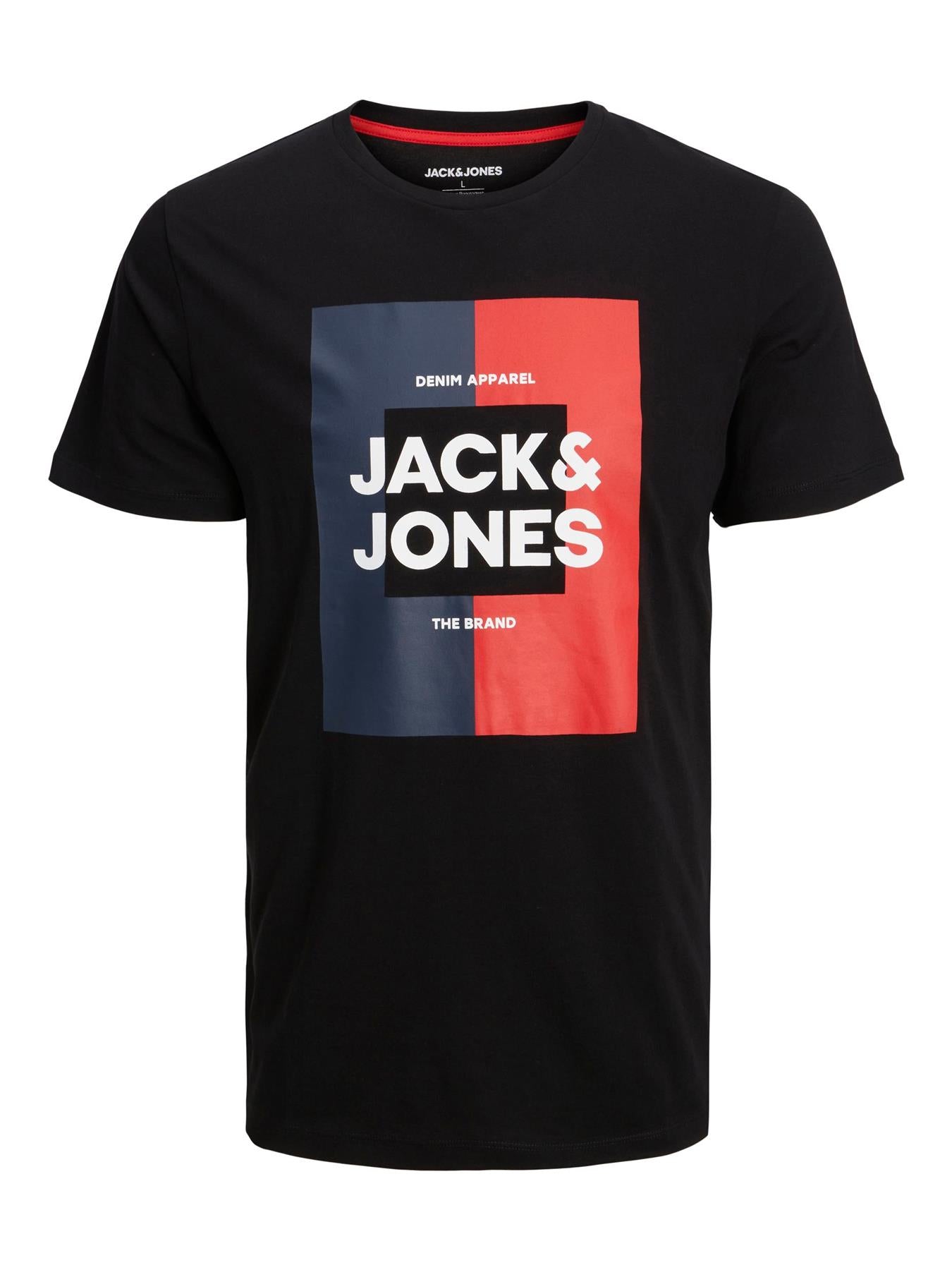 Jack & Jones Plus (12245470) JJOSCAR SS Crew Neck T-Shirt in 2 Colour Options 1XL to 6XL