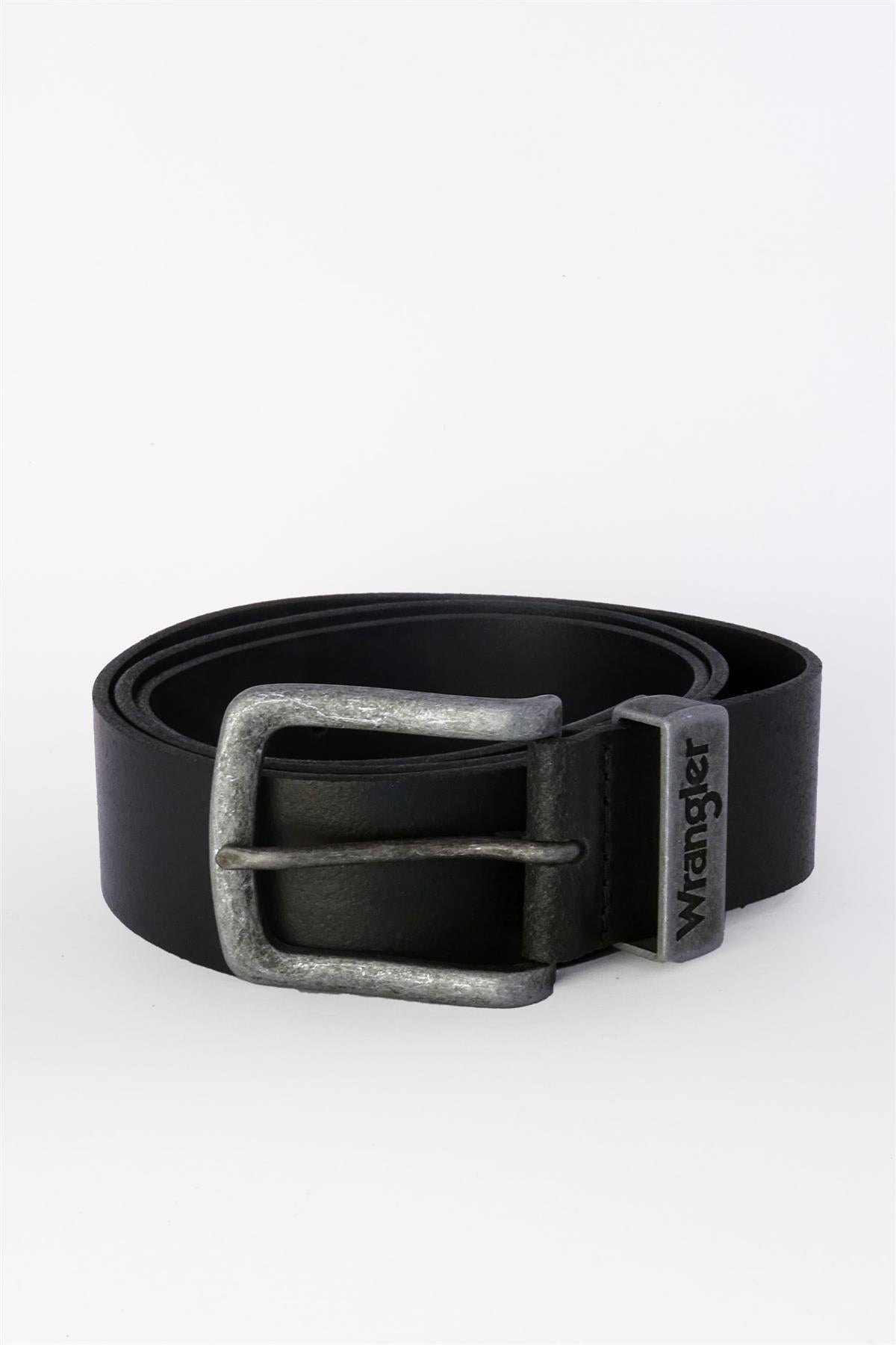Wrangler Men's Premium Leather Metal Loop Belt in 3 Colours Size 80" to 115"