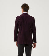 Skopes Men's Tailored Fit Jive Velvet Sports Jacket Blazer in Plum 52 to 62 Regular to Long