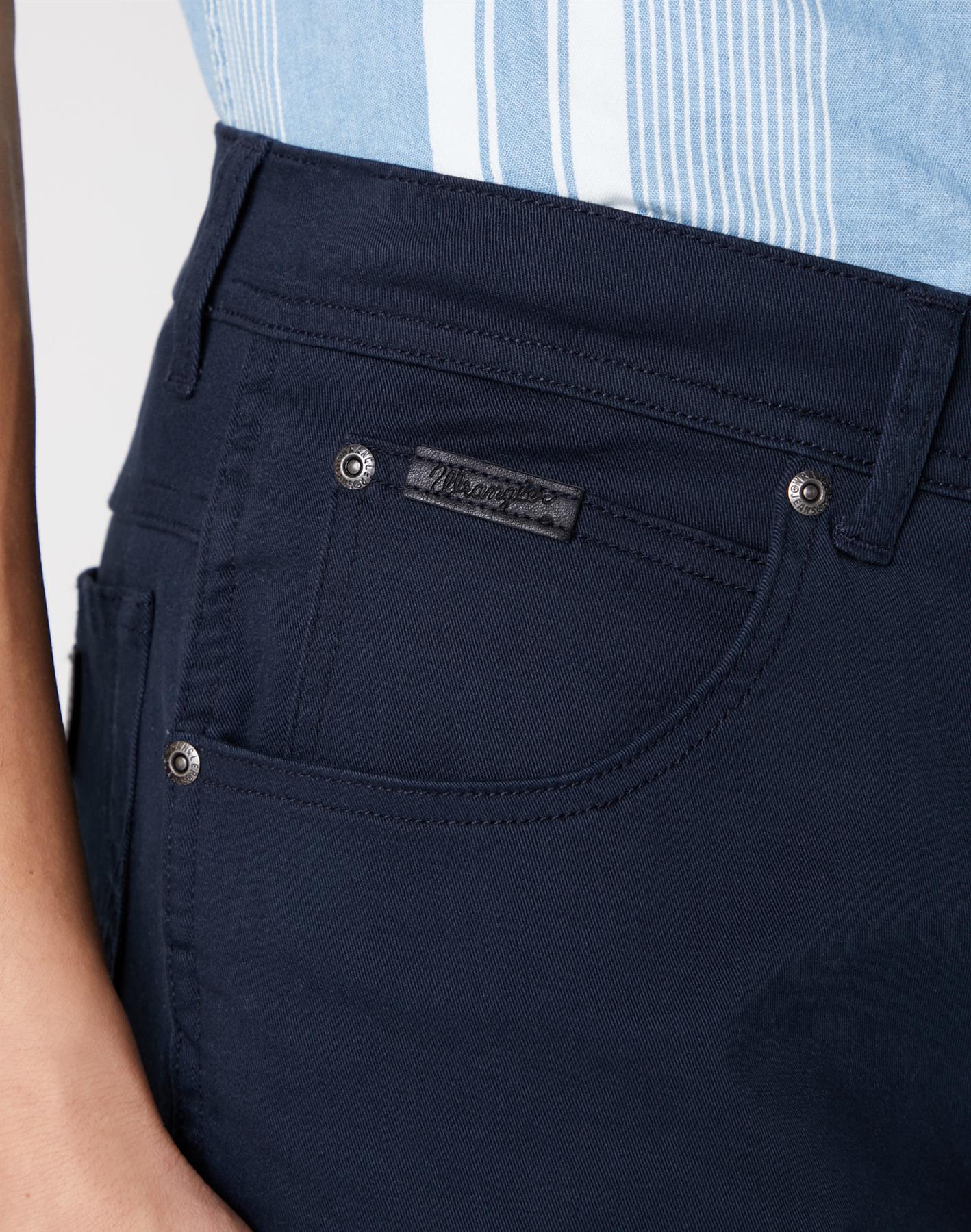 Wrangler Mens Texas Slim Navy Trousers