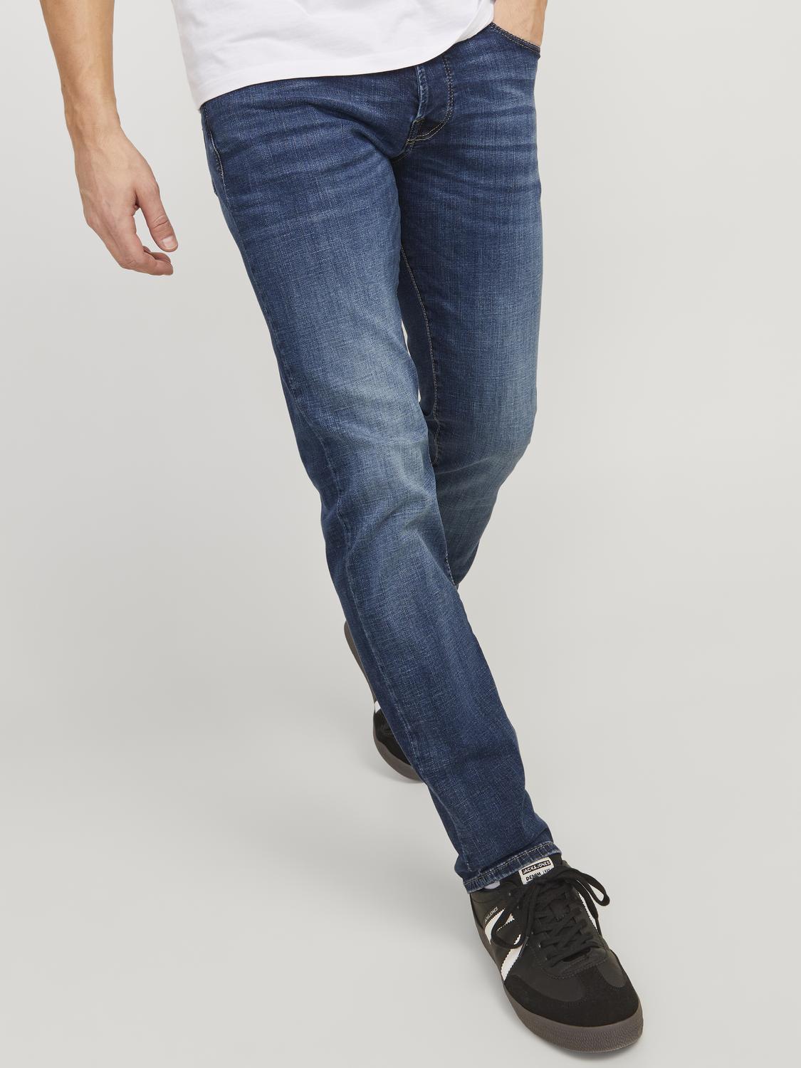 Jack & Jones Slim Jeans For Men - JJIGLENN JJICON JJ 057 50SPS NOOS in Blue Denim, 26W-38W