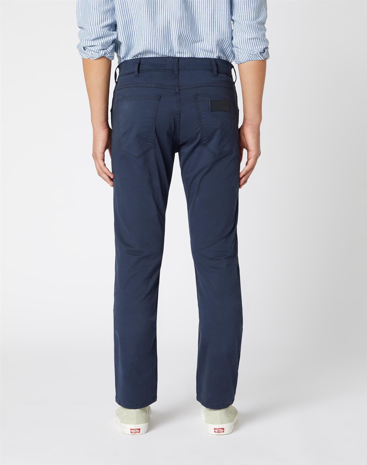 Wrangler Men's Greensboro Stretch Straight Leg Navy Chino (W15QWA114) Size 34 - 46