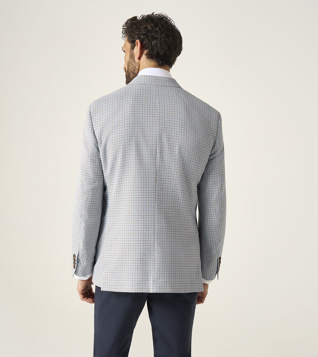 Skopes Carter Tailored Fit Jacket For Men in Brown Puppytooth, 36S-62L