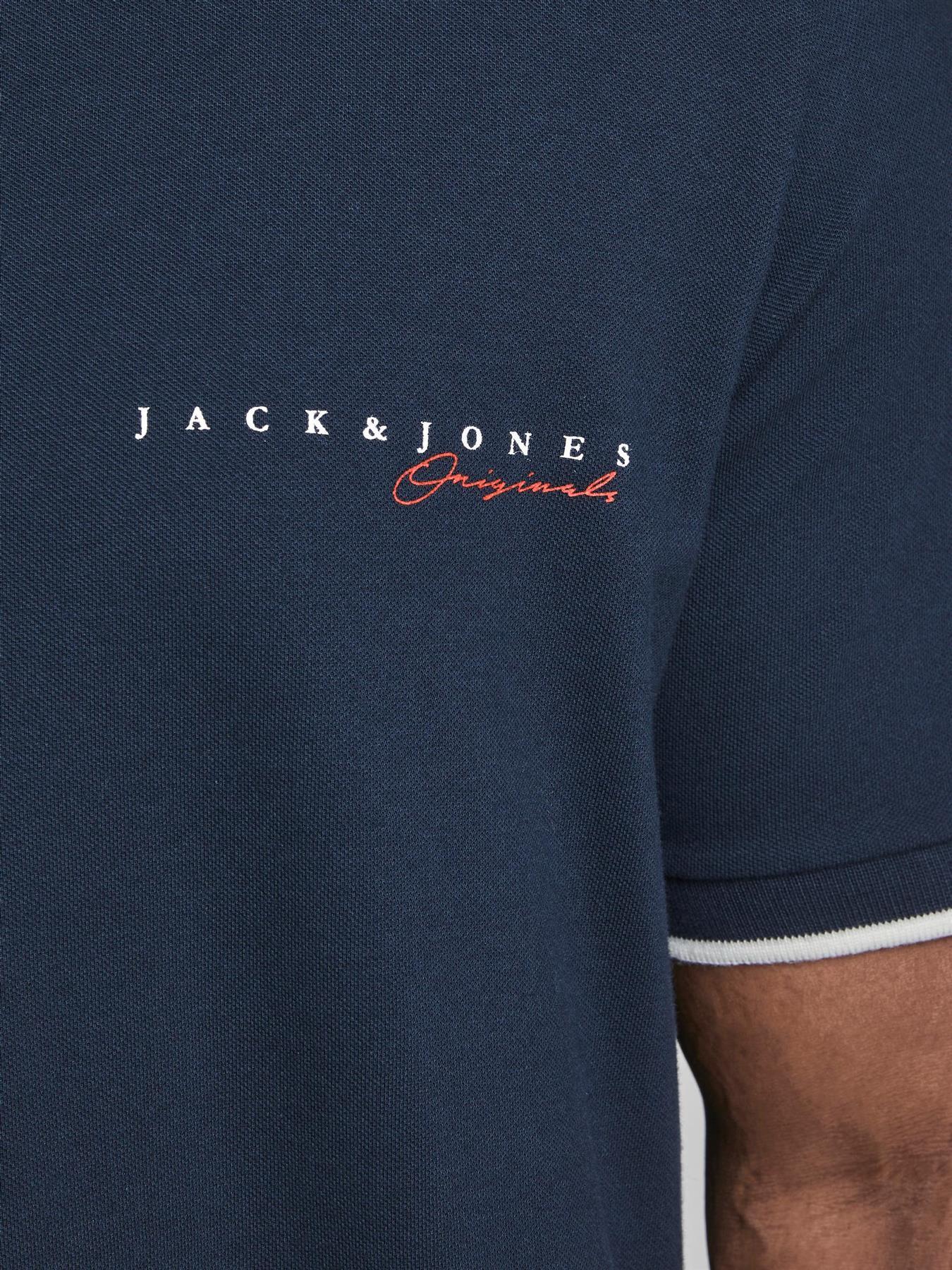 Jack & Jones Men's Plus Size Cotton Short Sleeve Pique Polo US1L-US6XL, 2 Colours