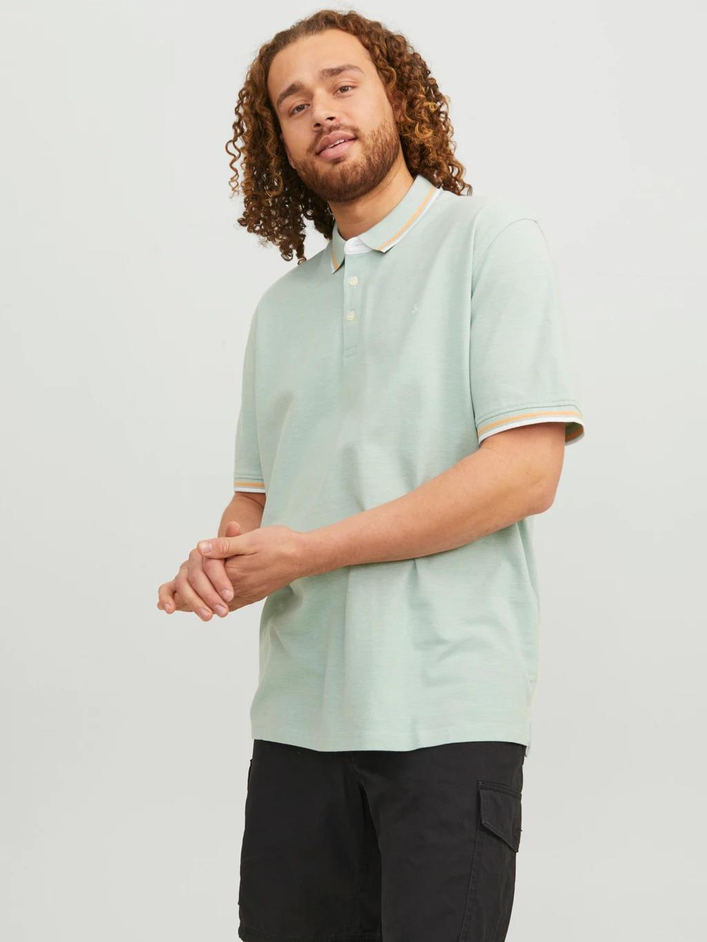Jack & Jones (12143859) Men's Plus Size JJEPAULOS Polo Shirt in 6 Colours 2XL to 6XL