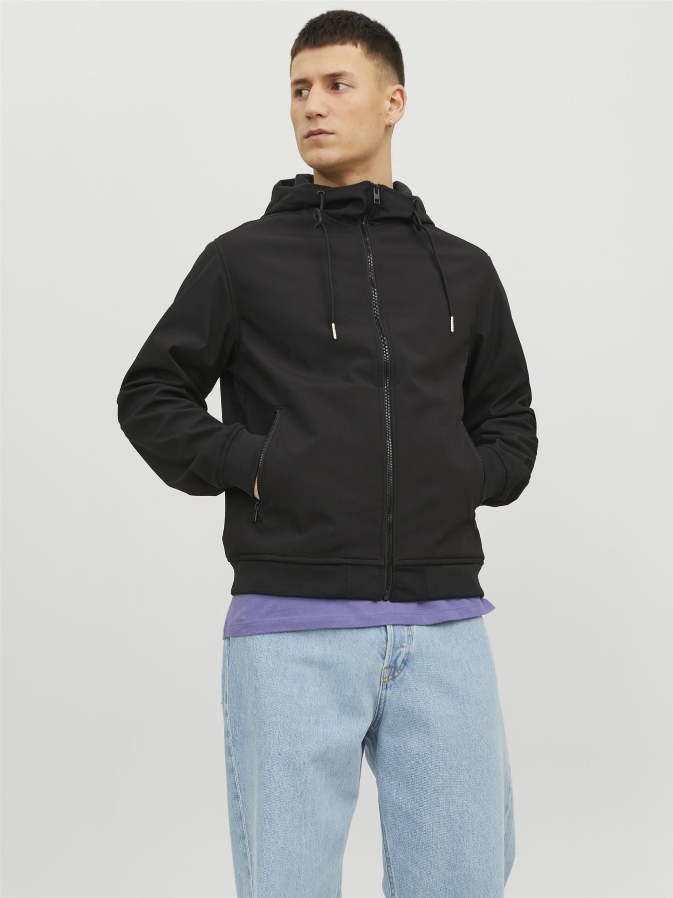 Jack & Jones Softshell Hoodie Jacket For Men (JJEBASIC) in 2 Colours, L-XL