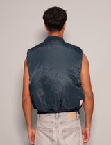 Bomber Gilet in Navy