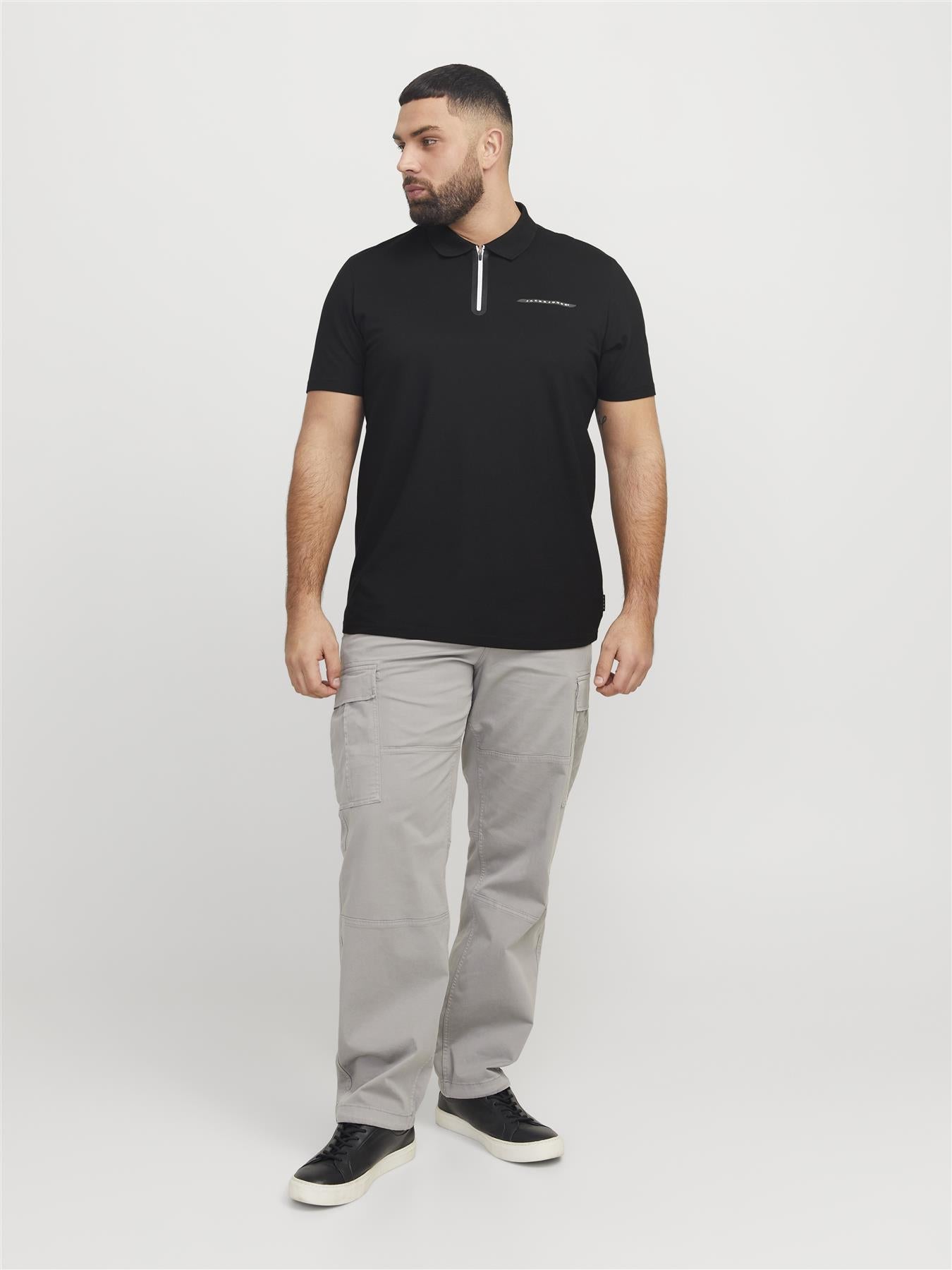 Jack & Jones Short Sleeves Polo Shirt For Men (JCOFUSION PIQUE) in 3 Colours, 4XL-7XL