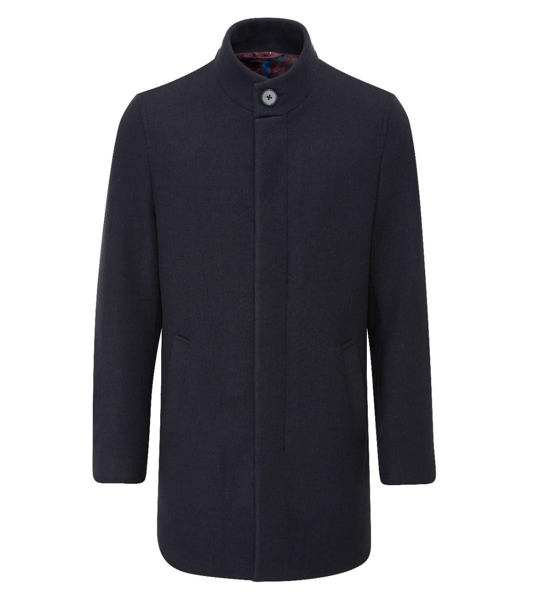 Skopes Men's Plus Size Classic Style Overcoat In Navy Size 2Xl-6Xl