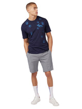 Ben Sherman (0071394IL) Men's Geo Bird Print T-Shirt in Marine 2XL to 5XL