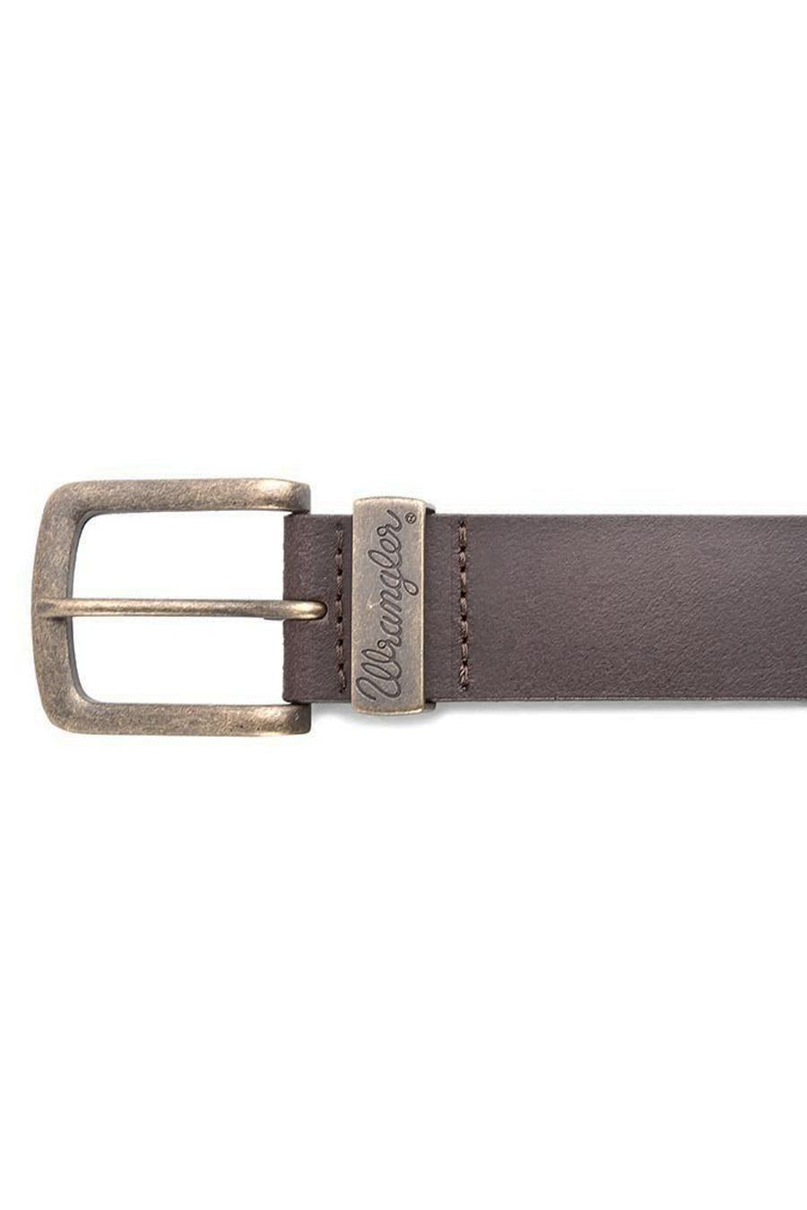 Wrangler Men's Premium Leather Metal Loop Belt in 3 Colours Size 80" to 115"