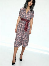 Original Late 1970's Vintage Anokhi Indian Cotton Floral Print Dress UK 8 - 12