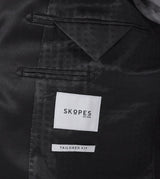 Skopes Westwood jacket in black paisley with satin shawl collar Size 34 - 62