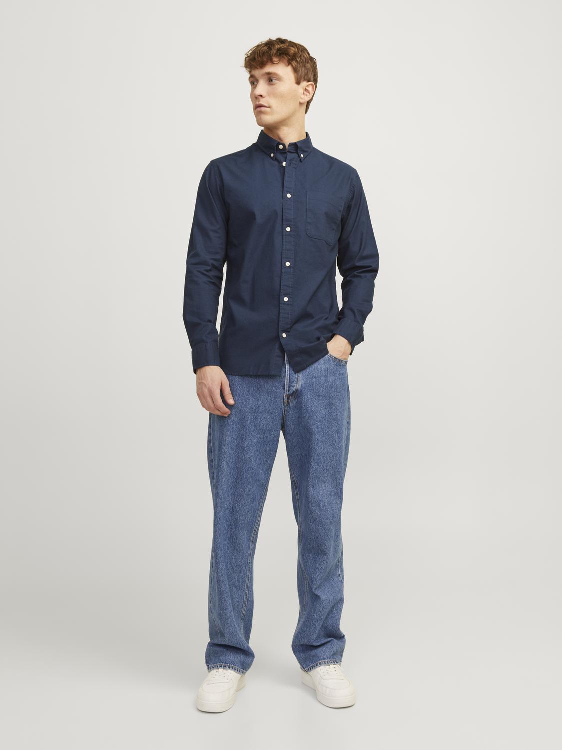 Jack & Jones Oxford Shirt With Long Sleeves For Men (JPRBLUBROOK) in 8 Colours, L-XL