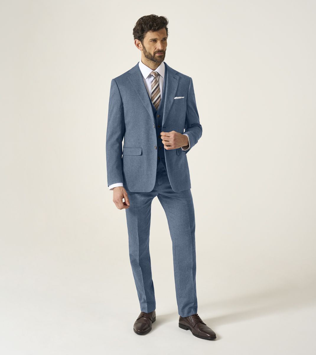 Skopes Calvados Suit Tailored Fit Trouser For Men in Blue, 30W-58W