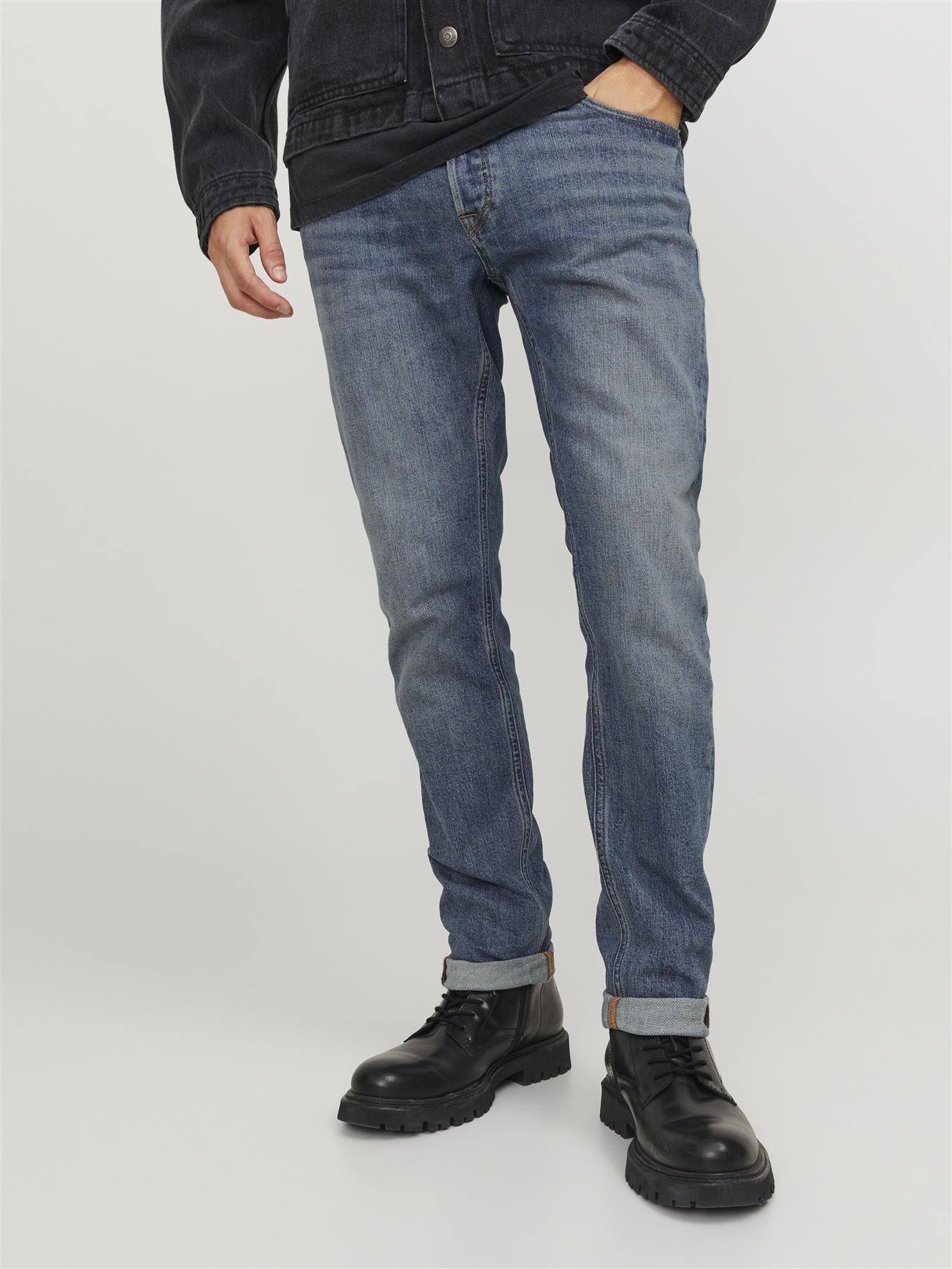 Jack & Jones Slim Fit Jeans - JJIGLENN JJCOLE AM 271 NOOS in Blue Denim , 28W-36W